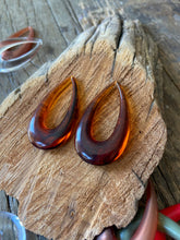 Load image into Gallery viewer, Vintage Acrylic Open Hoop