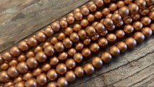 Load image into Gallery viewer, Matte Metallic Wood Beads