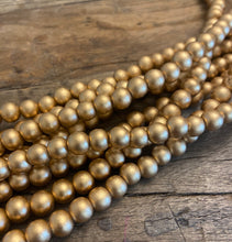 Load image into Gallery viewer, Matte Metallic Wood Beads