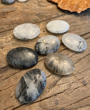 Load image into Gallery viewer, Tourmalated Quartz Oval Bead Pair (2)