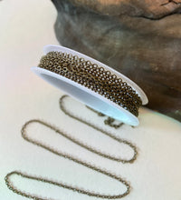 Load image into Gallery viewer, 30FT Vintage Bronze 1.8mm Cable Chain