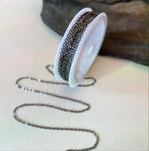 Load image into Gallery viewer, 30FT Vintage Hematite 1.8mm Cable Chain