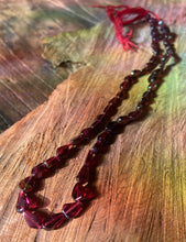 Load image into Gallery viewer, 6mm Flat Garnet Teardrop beads