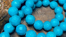 Load image into Gallery viewer, 10mm Faceted Opaque Turquoise Beads
