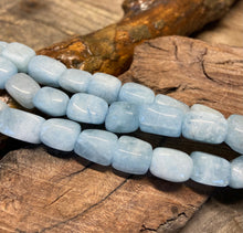 Load image into Gallery viewer, 14mm Aquamarine Long Cube Beads
