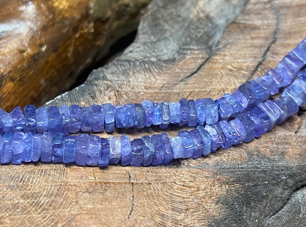 4mm Tanzanite Slice Beads