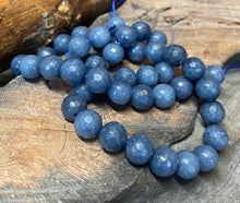 Load image into Gallery viewer, 7mm Denim Blue Jade beads
