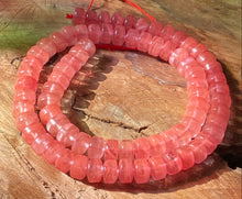 Load image into Gallery viewer, 7mm Cherry Quartz Rondelle beads
