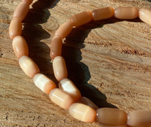 Load image into Gallery viewer, 7mm Peach Cat Eye bean beads

