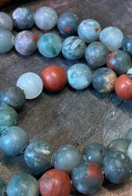 Load image into Gallery viewer, 8mm Matte Bloodstone Beads
