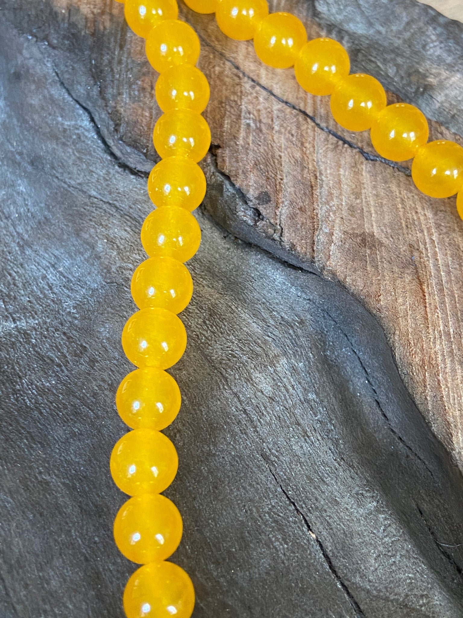 8mm Yellow Jade beads – Bead On Bond