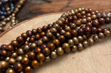 Load image into Gallery viewer, Swirls of Pearls Duo/Copper and Golden
