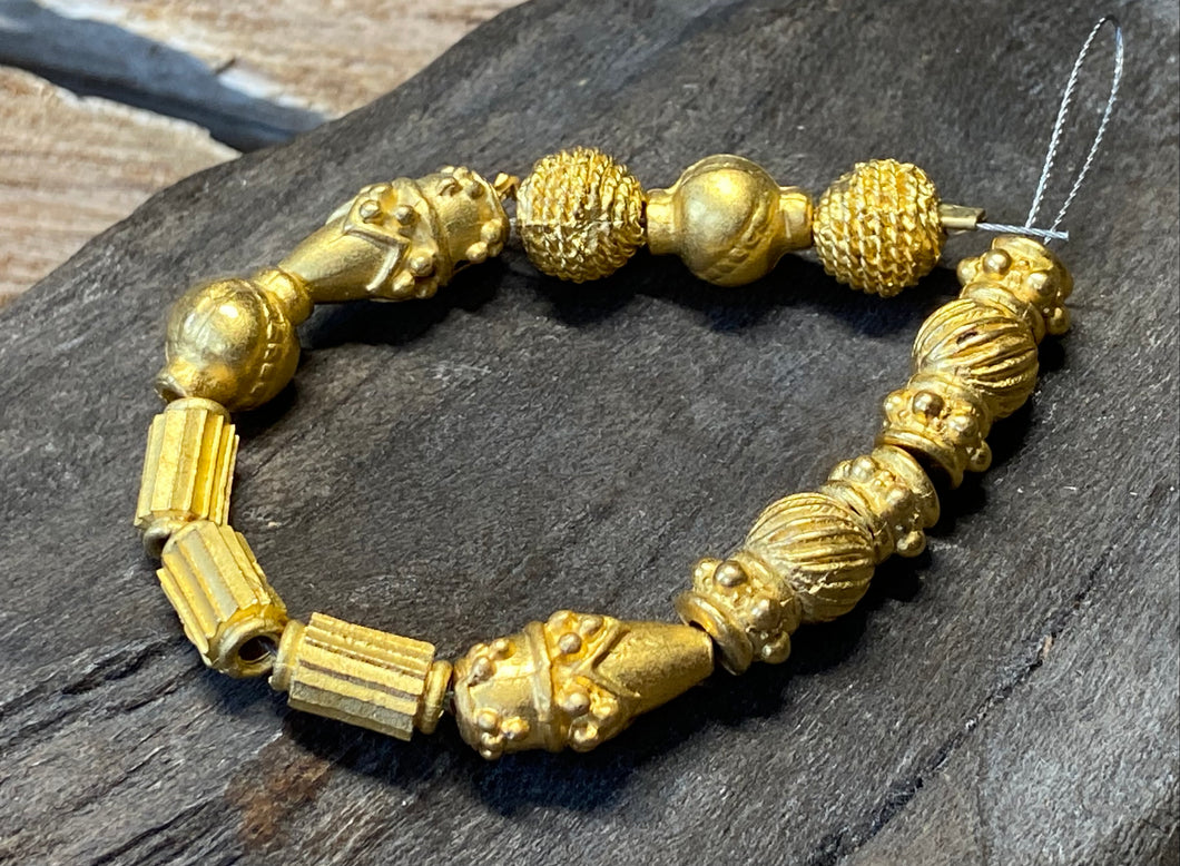 Satin/Matte Gold Metal beads