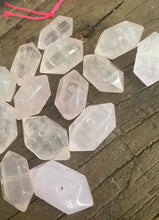 Load image into Gallery viewer, 2 Rose Quartz Double Point Beads
